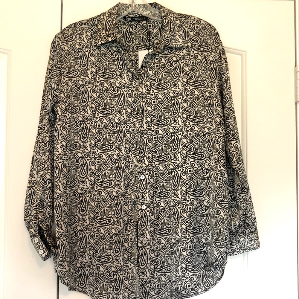 Zara satin blouse